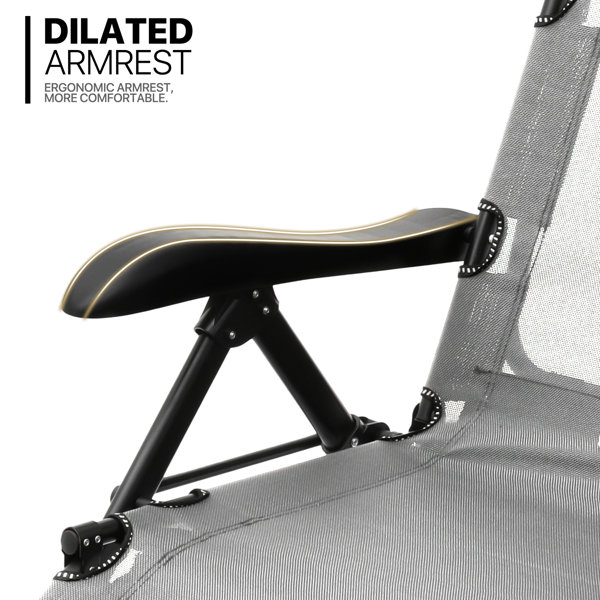 MoNiBloom Outdoor Folding Reclining Lounge Chair Bench Chairs with